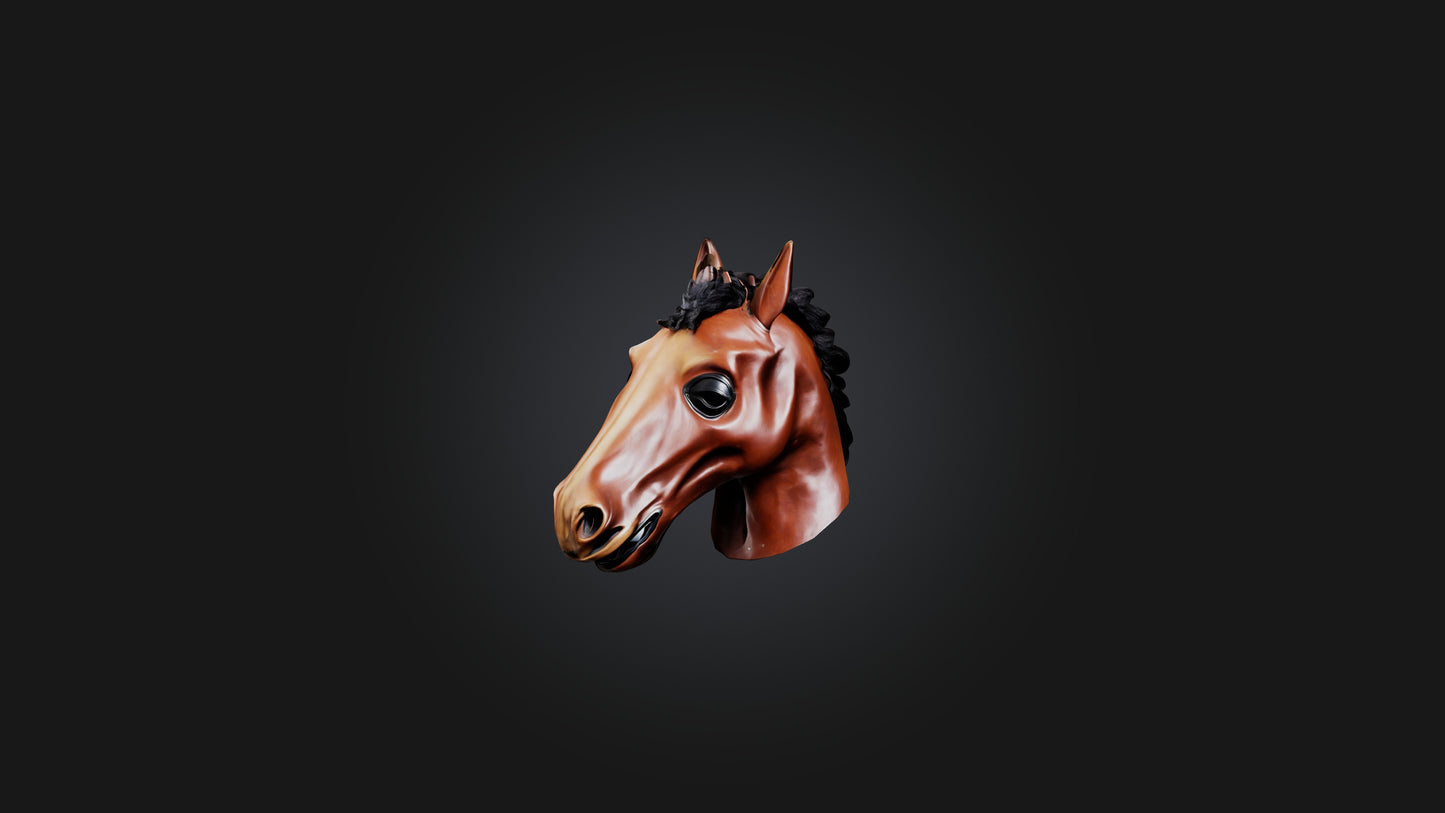 3D model horse mask VR / AR / low-poly