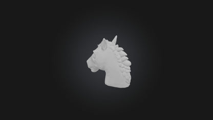 3D model horse mask VR / AR / low-poly