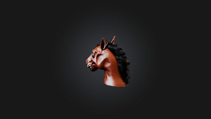 3D model horse mask VR / AR / low-poly