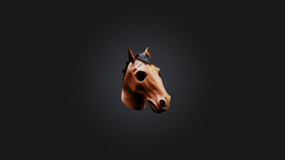 3D model horse mask VR / AR / low-poly