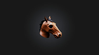 3D model horse mask VR / AR / low-poly