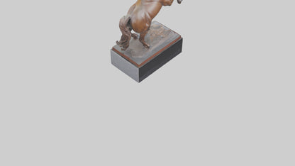 3D model Horse Memorial statue model VR / AR / low-poly