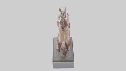 3D model Horse Memorial statue model VR / AR / low-poly