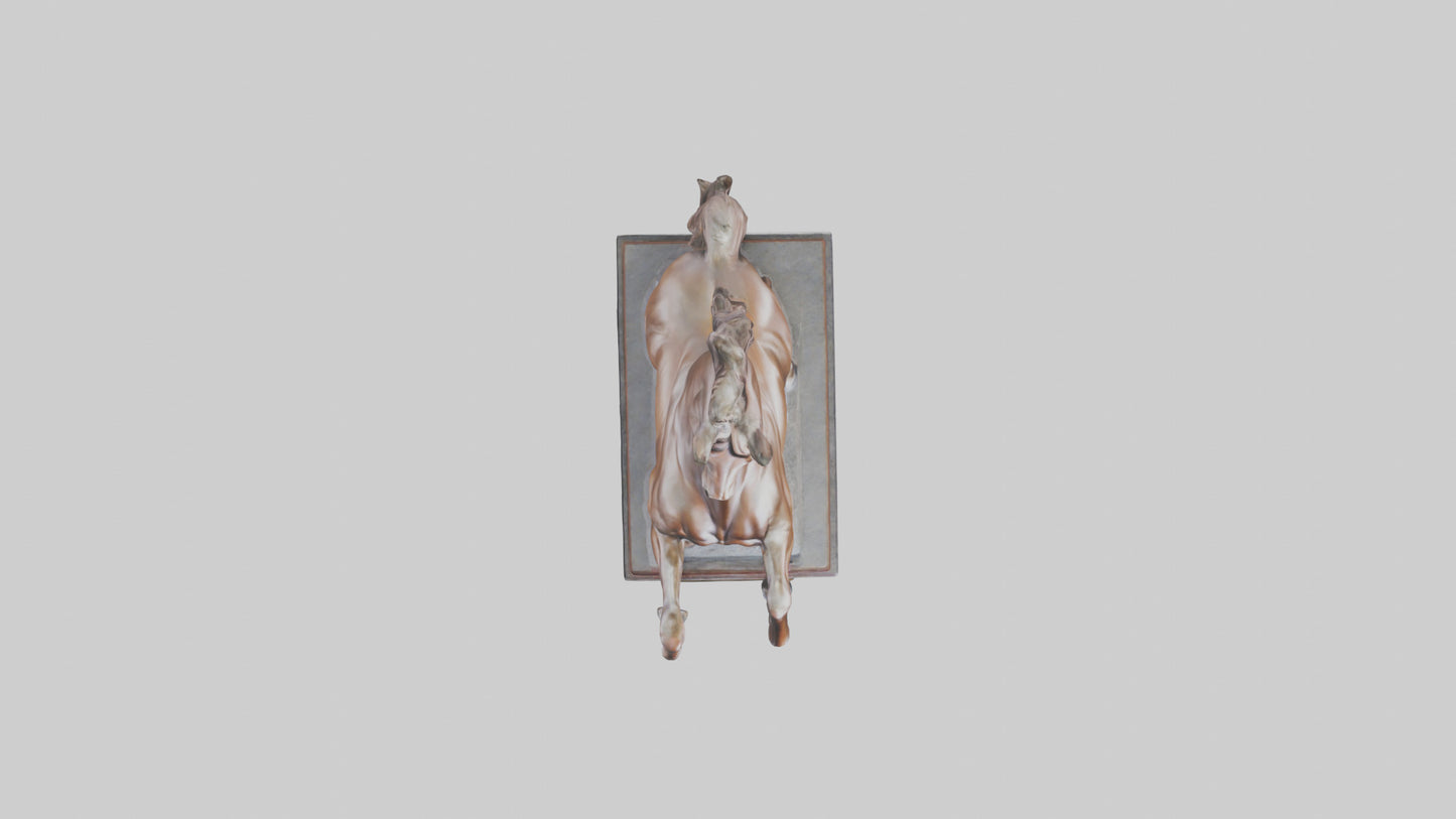 3D model Horse Memorial statue model VR / AR / low-poly