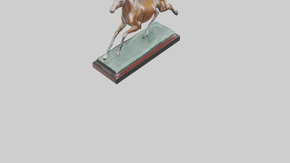 Horse Racing Statue model VR / AR / low-poly