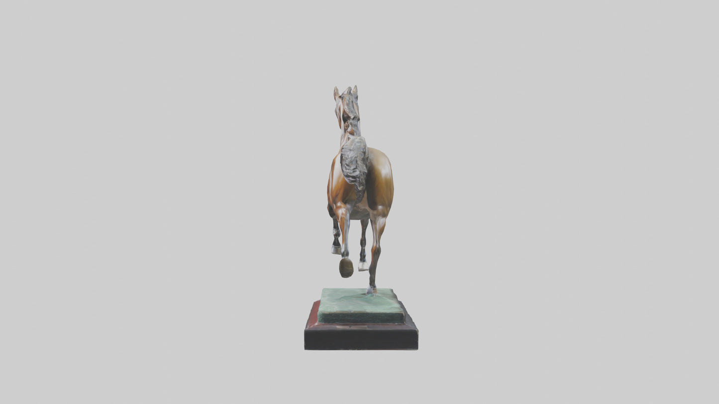 Horse Racing Statue model VR / AR / low-poly