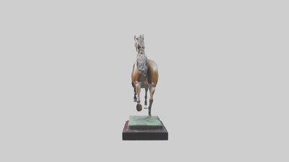 Horse Racing Statue model VR / AR / low-poly