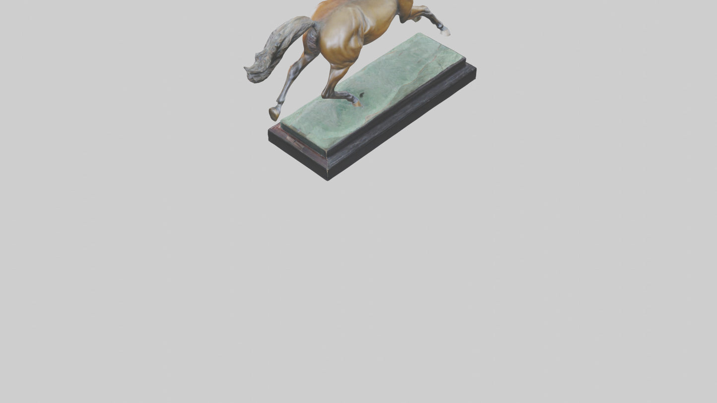 Horse Racing Statue model VR / AR / low-poly
