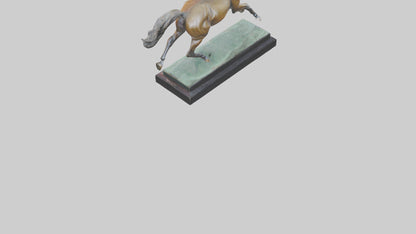 Horse Racing Statue model VR / AR / low-poly