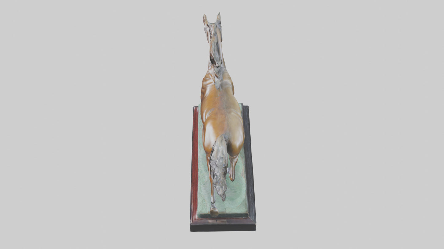 Horse Racing Statue model VR / AR / low-poly