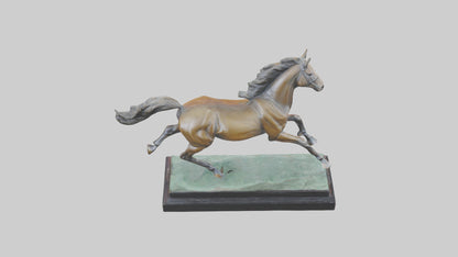 Horse Racing Statue model VR / AR / low-poly
