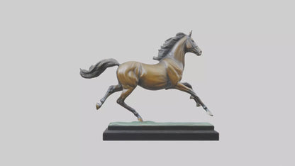 Horse Racing Statue model VR / AR / low-poly