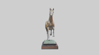 Horse Racing Statue model VR / AR / low-poly