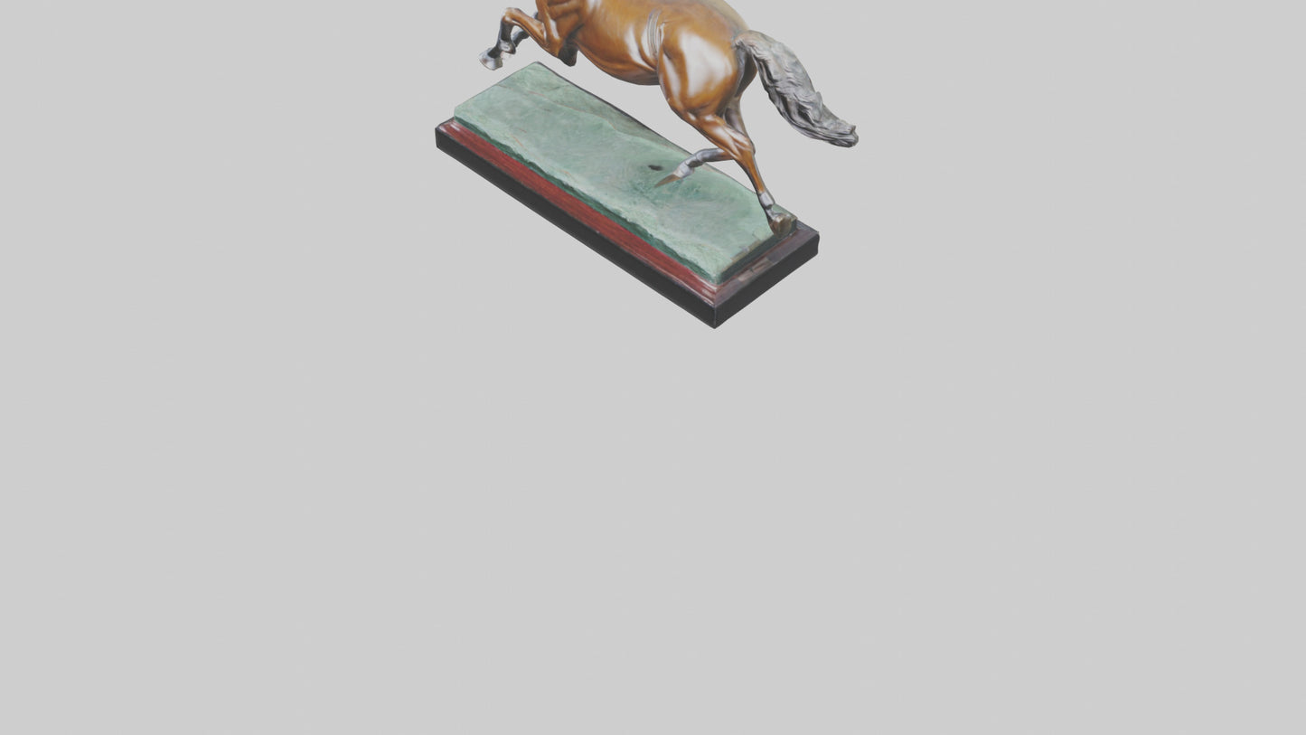 Horse Racing Statue model VR / AR / low-poly