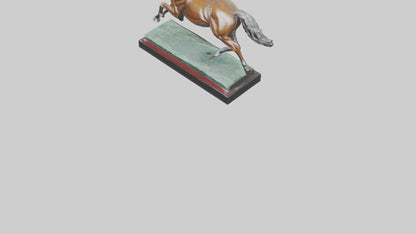Horse Racing Statue model VR / AR / low-poly