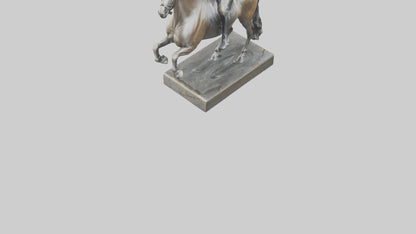 3D model Horse Rider in Dressage statue model VR / AR / low-poly
