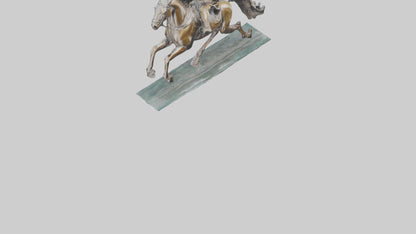 3D model Horse Rider in Gallop statue model VR / AR / low-poly
