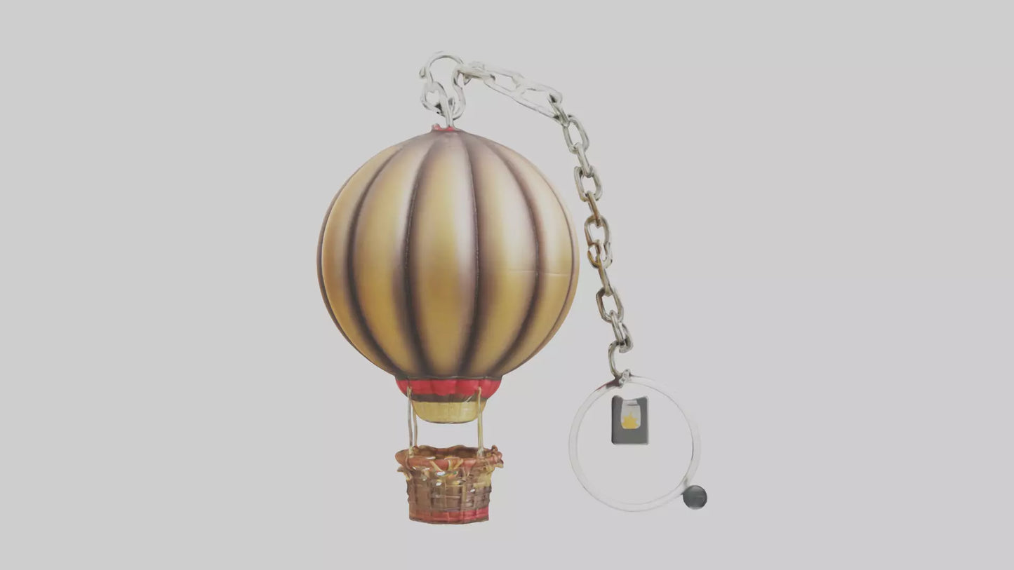 3D model Hot air balloon keychain model VR / AR / low-poly