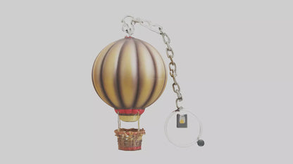 3D model Hot air balloon keychain model VR / AR / low-poly