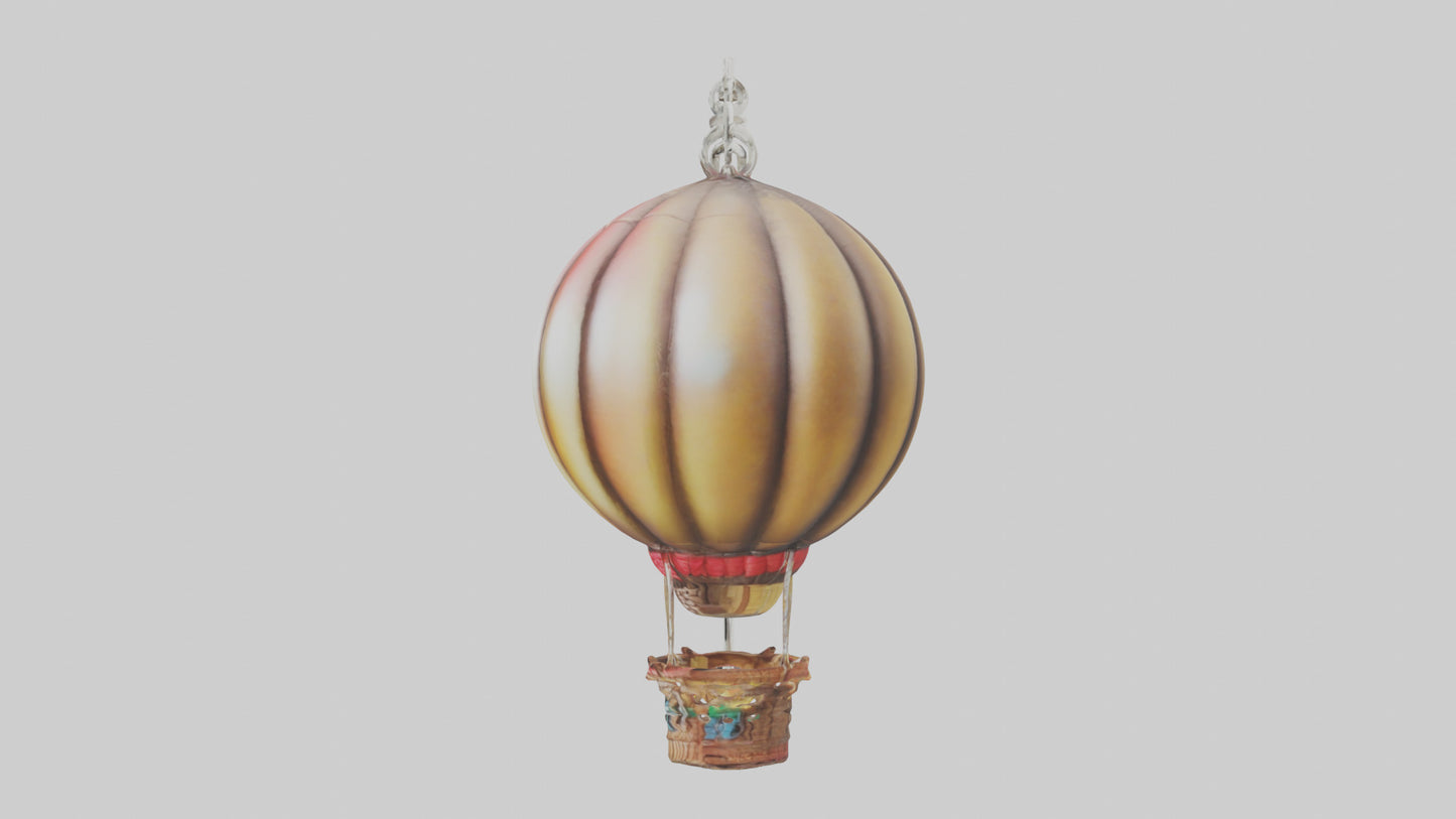 3D model Hot air balloon keychain model VR / AR / low-poly