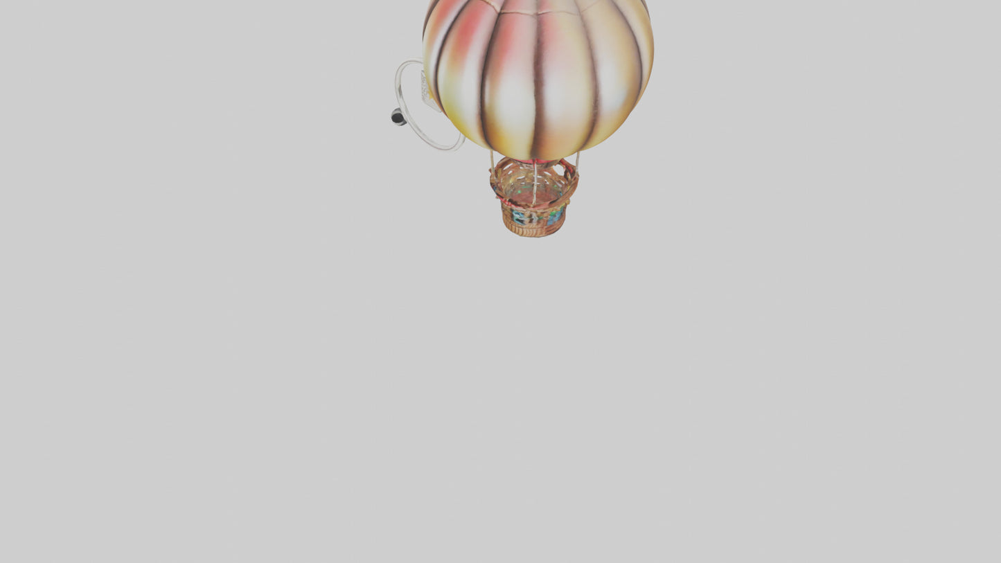 3D model Hot air balloon keychain model VR / AR / low-poly