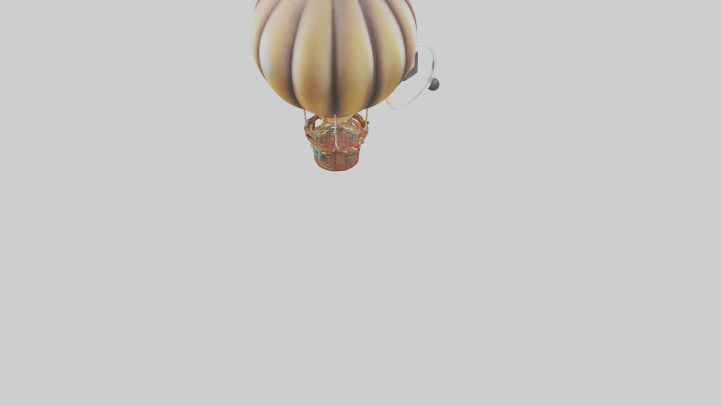 3D model Hot air balloon keychain model VR / AR / low-poly