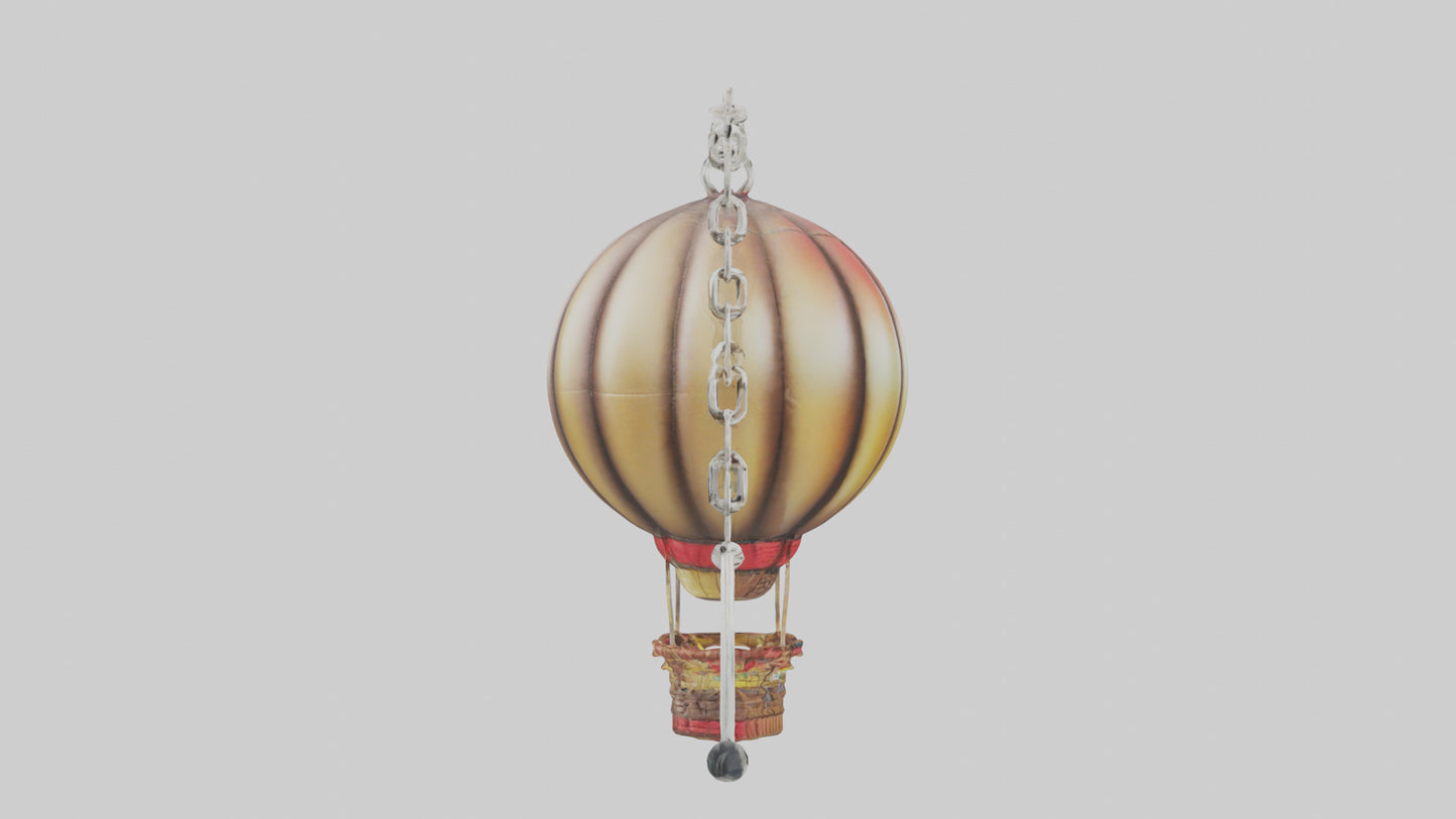 3D model Hot air balloon keychain model VR / AR / low-poly