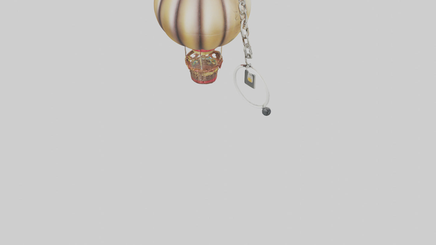 3D model Hot air balloon keychain model VR / AR / low-poly