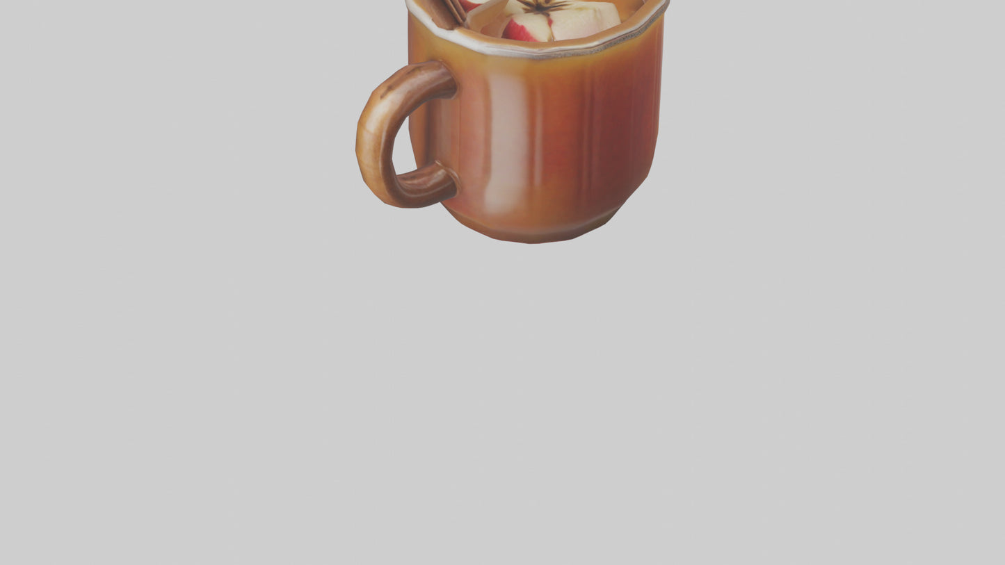 Hot apple cider model VR / AR / low-poly