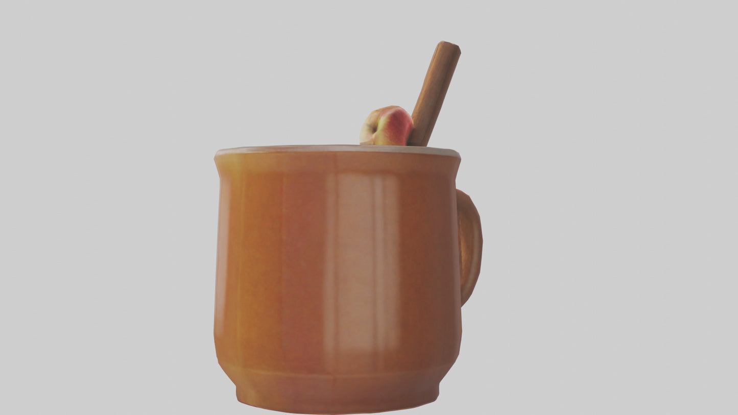 Hot apple cider model VR / AR / low-poly