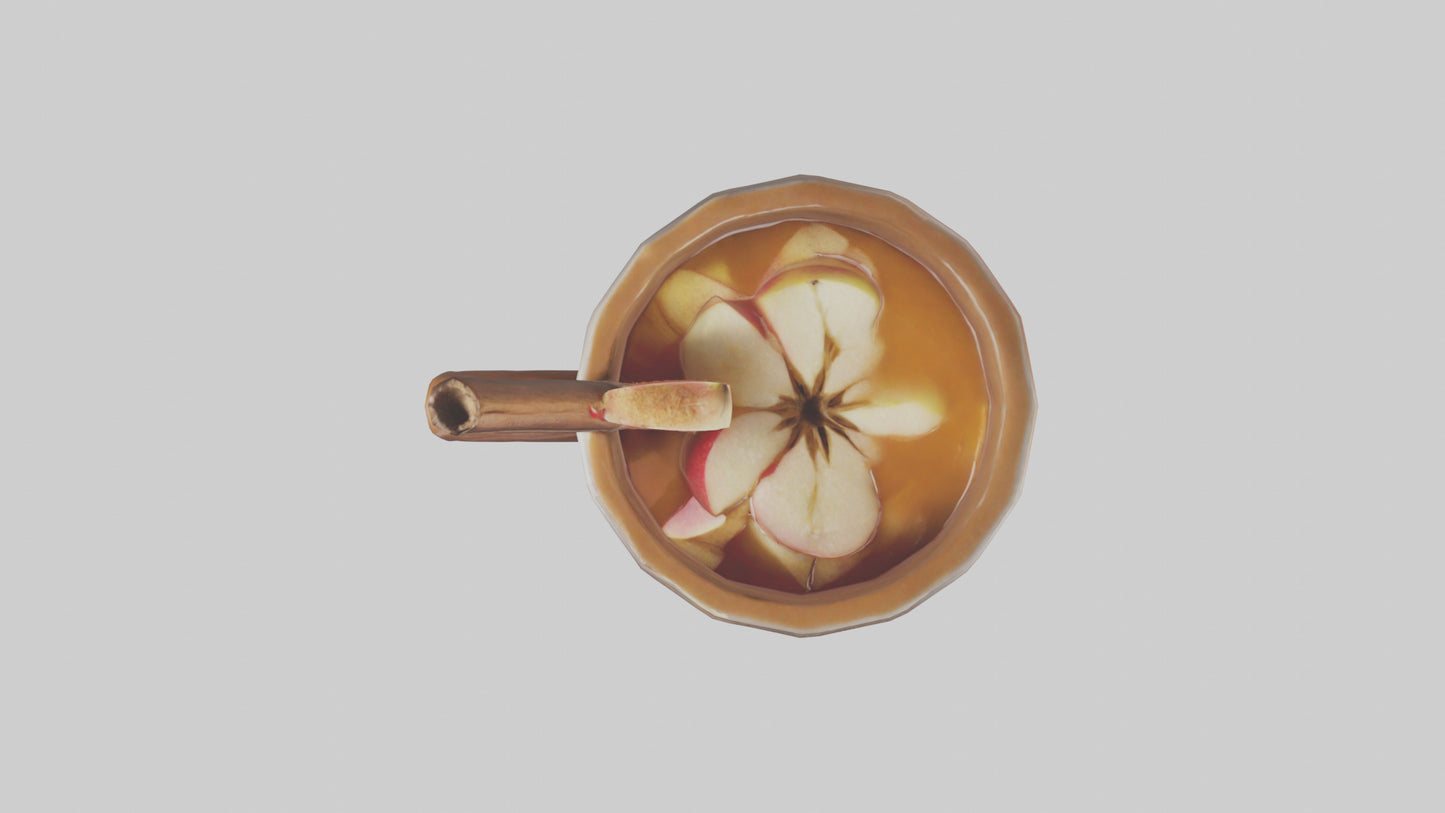 Hot apple cider model VR / AR / low-poly