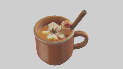 Hot apple cider model VR / AR / low-poly