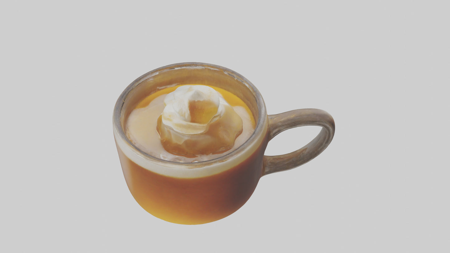 3D model Hot buttered rum model VR / AR / low-poly