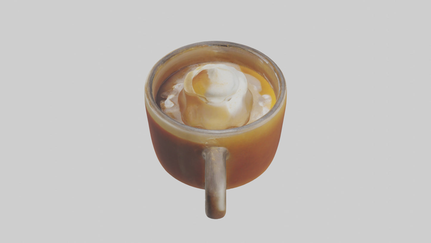 3D model Hot buttered rum model VR / AR / low-poly
