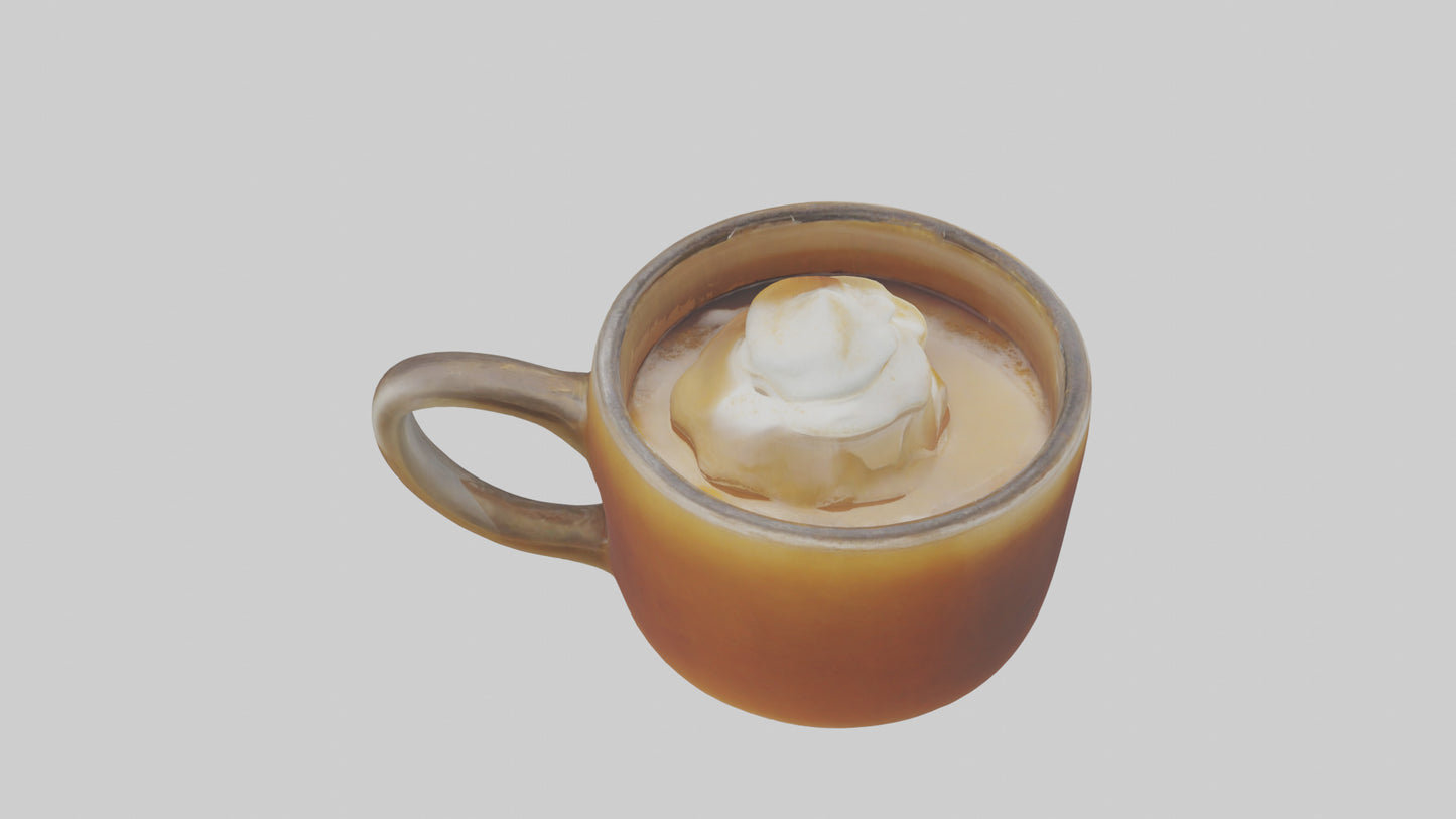 3D model Hot buttered rum model VR / AR / low-poly