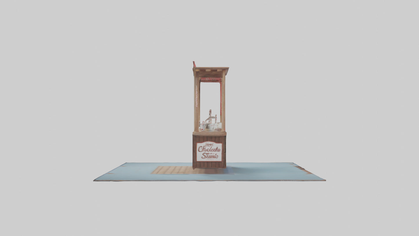 Hot Chocolate Stand model VR / AR / low-poly