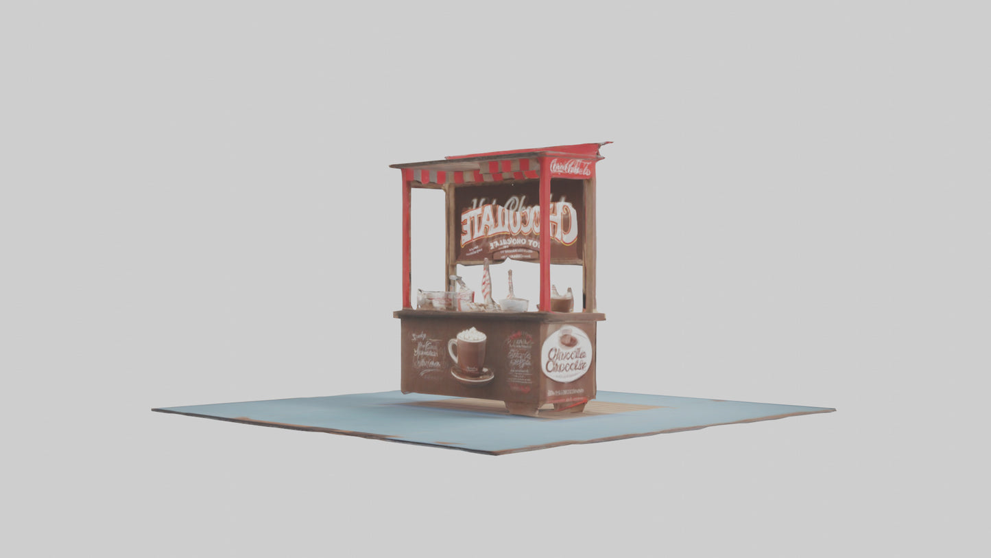 Hot Chocolate Stand model VR / AR / low-poly