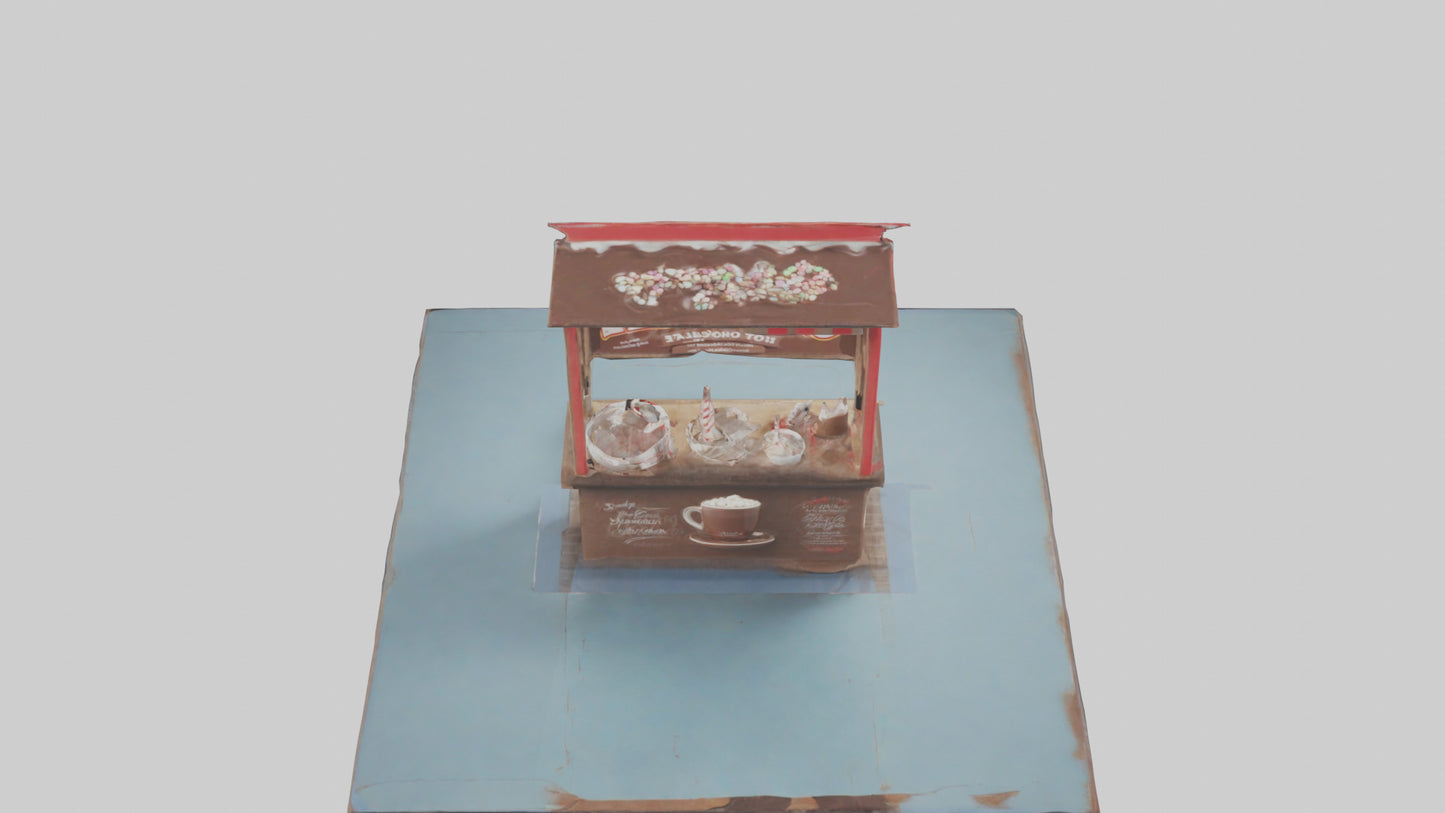 Hot Chocolate Stand model VR / AR / low-poly