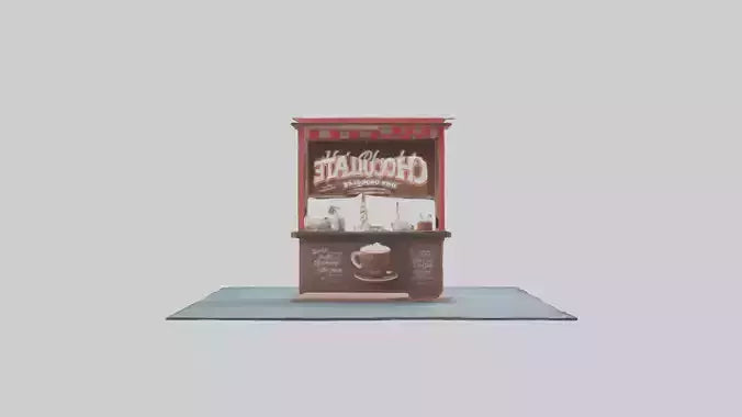 Hot Chocolate Stand model VR / AR / low-poly