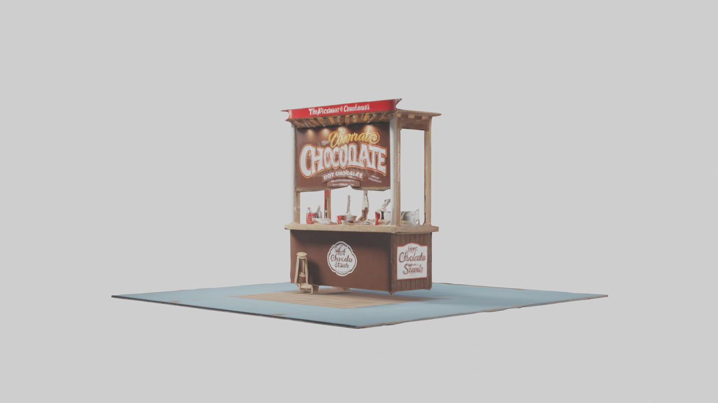 Hot Chocolate Stand model VR / AR / low-poly