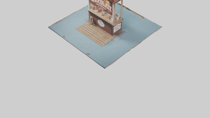 Hot Chocolate Stand model VR / AR / low-poly