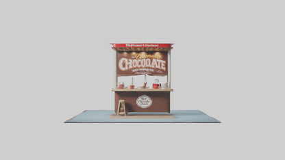 Hot Chocolate Stand model VR / AR / low-poly