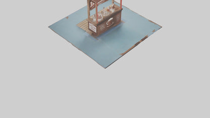 Hot Chocolate Stand model VR / AR / low-poly