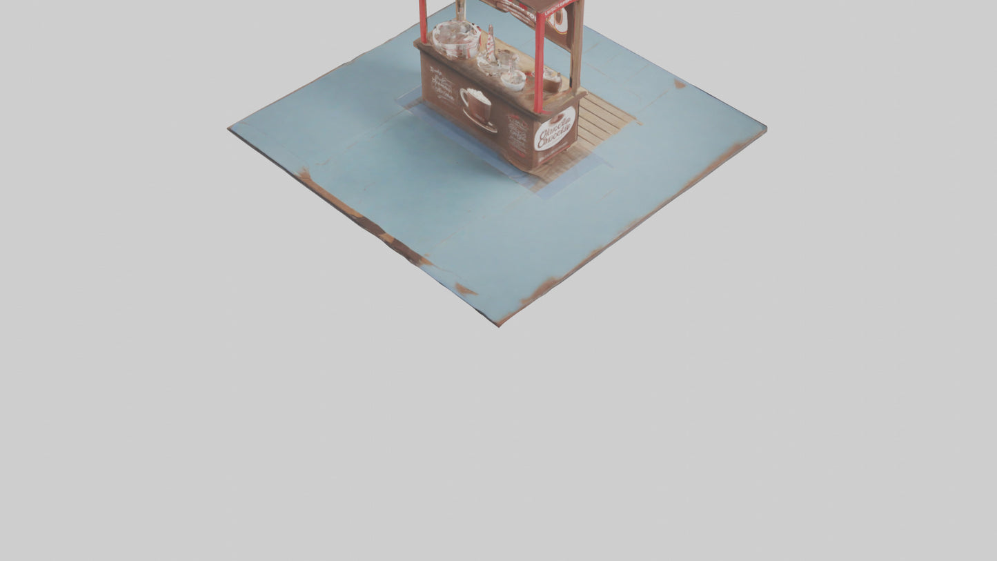 Hot Chocolate Stand model VR / AR / low-poly