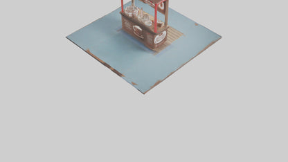 Hot Chocolate Stand model VR / AR / low-poly