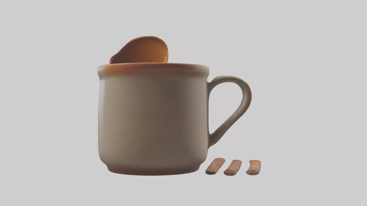 Hot Cider Mug model VR / AR / low-poly