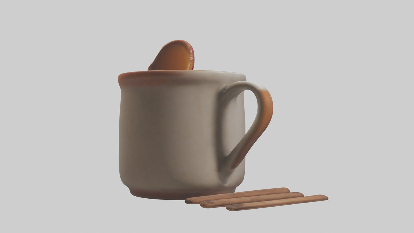 Hot Cider Mug model VR / AR / low-poly