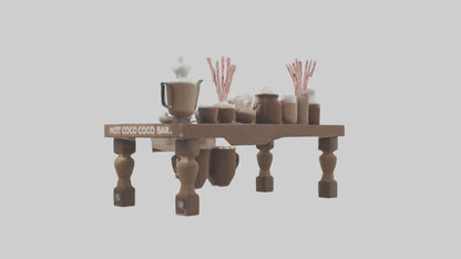 3D model Hot Cocoa Bar Setup model VR / AR / low-poly