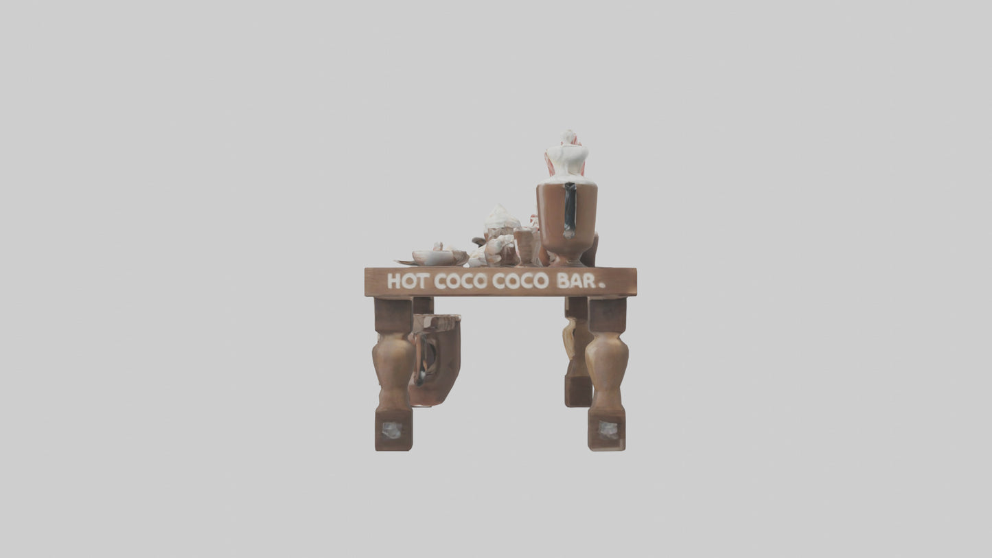 3D model Hot Cocoa Bar Setup model VR / AR / low-poly
