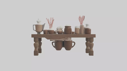 3D model Hot Cocoa Bar Setup model VR / AR / low-poly
